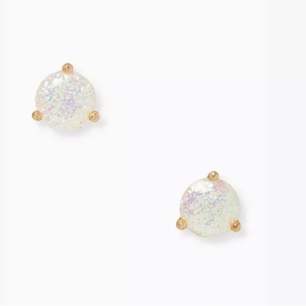 NWT Kate Spade Women’s Rise and Shine Glitter Studs, Opal Glitter